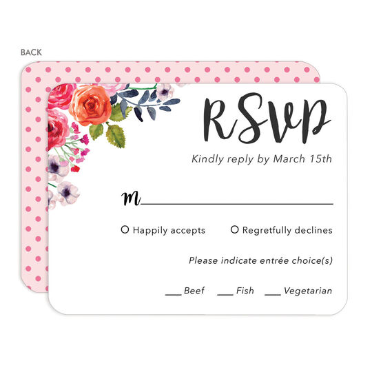 Watercolor Roses Response Cards